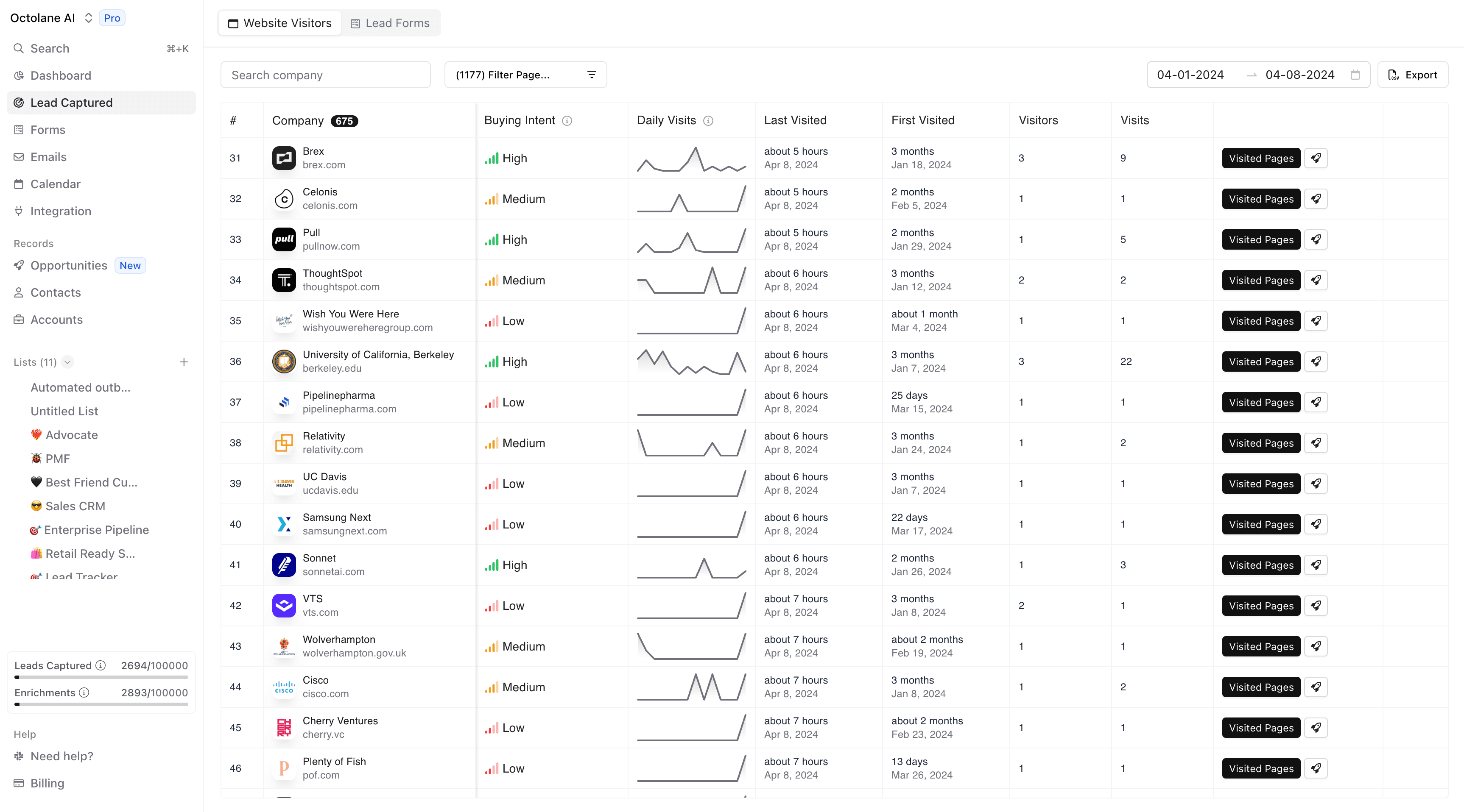 A preview of the Octolane web app